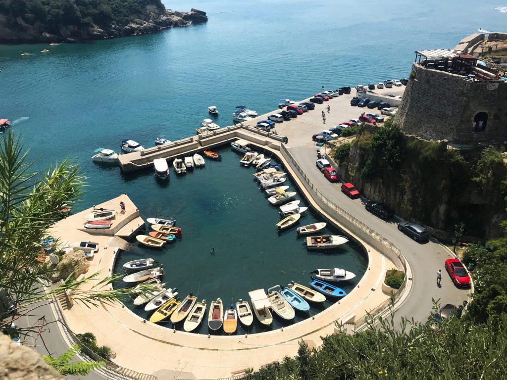 View of the harbour from Old town, Ulcinj, Montenegro