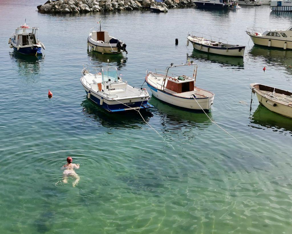 Swimming in Procida harbour