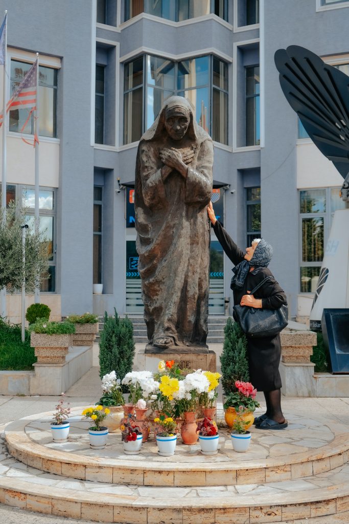 What is Albania known for? Mother Teresa was a famous Albanian. Mother Teresa statue